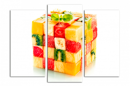 Модульная картина Кубик фруктов